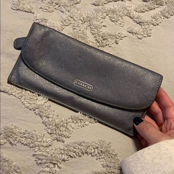 Coach Handbags - Silver Coach Wallet